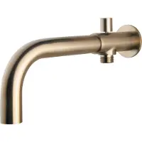 Wiesbaden Inbouw baduitloop met omstel 24 cm 1/2 geborsteld staal