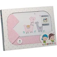 Gamberritos laken set roze lama's 3 delig middel
