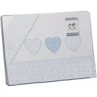 Gamberritos laken set blauw hartjes 3 delig klein
