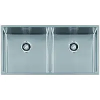 Alpha R spoelbak 40x40+40x40cm RVS