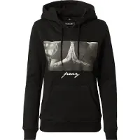 Mister tee Sweatshirt 'Pray' lichtgrijs / zwart / wit