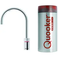 Quooker Nordic single tap round chroom met Combi+ reservoir