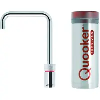 Quooker Nordic single tap square chroom met Pro3 reservoir