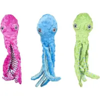 Flamingo hondenspeelgoed – Bubbly Octopus S 35cm – pluche octopus voor honden met squeaker – knuffelspeeltje in meerdere kleuren
