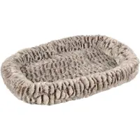 Flamingo Mand Snoozzy Ovaal - Grijs - 50 x 37 x 7 cm - Zachte Mand voor Honden en Katten