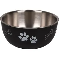 Flamingo Kena Met Deksel - Eet- En Drinkpot Honden - Eetpot Met Deksel Kena Zwart L 17,2cm 1250ml - 1st - 129689 - 1st
