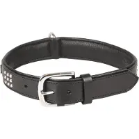 Flamingo Halsband sedona leder fitting zwart 51-60 cm 37 mm Flamingo
