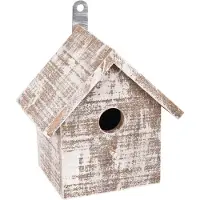 Flamingo Vogelhuisje Goos Hout- Nestkastje - Flamingo - Houtkleur - 110294