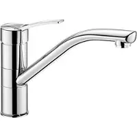 Delabie Mechanische mengkraan voor spoeltafel of trog hoogte 155 mm