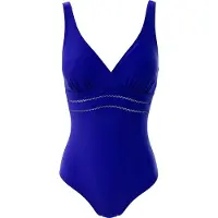 Nickey Nobel Badpak - Maat 40 - Kobalt blauw met gaas effect