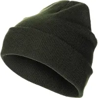 MFH Muts met omslag, Polyacryl, olijf/legergroen, fijn gebreid