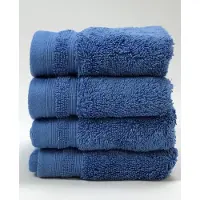 Cottoncounts Maui gastendoek Deep Sea Blue blauw (per 4 stuks verpakt)