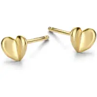 New Bling 9NBG-0187 Gouden Oorknop - Hartje - 14 krt - 3 mm - Goudkleurig