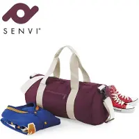 Bagbase Senvi Retro Schoudertas/Weekendtas - Kleur Bordeaux /Wit - 20 Liter