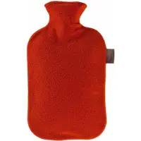 Fashy Warm water kruik - Met fleece hoes rood-