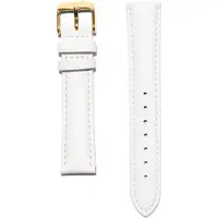 KRAEK Wit Goud - leren bandje - horlogebandje met quick release - 18 mm bandje - Easy click