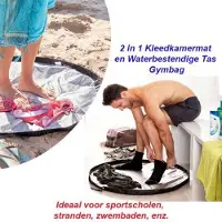 InnovaGoods 2-in-1 Kleedkamermat en Waterbestendige Gymtas – 90 cm – Opvouwbare Tas voor Natte en Vuile Kleding