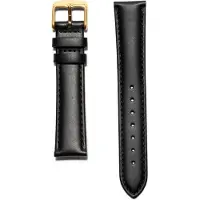 KRAEK Black Leather Gold | 18 mm 18 mm horlogebandje
