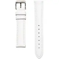 KRAEK White Leather Silver | 18 mm 18 mm horlogebandje