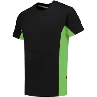 Tricorp 102004 T-Shirt Bicolor Zwart/Lime maat XL heren