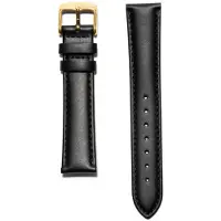 KRAEK Zwart Goud - leren bandje - horlogebandje met quick release - 16 mm bandje - Easy click