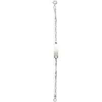 Lucardi Meisjes Armbandje met hanger met plating - Staaf - Cadeau - Echt Zilver - Zilverkleurig