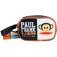 Paul frank toilettas zwart 2-vaks met 2 ritsen en hengsel