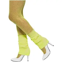 Smiffys Neon gele beenwarmers