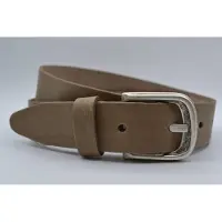 Scotts Bluf Echt lederen taupe casual damesriem / herenriem - Maat: 105 jeansriem