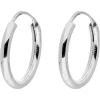Glow - Draadoorringen - Zilver - Ø15 mm - Ronde buis - 1.9 mm