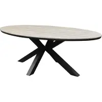 Garden Impressions Edison tuintafel 220 x 115 ovaal polywood - |