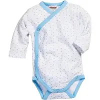 Schnizler romper Wrap Body Ster junior lichtblauw/wit