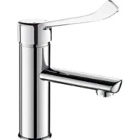 Delabie Wastafelmengkraan EP H.85 L. 120 z. trekplug hygiën. hendel