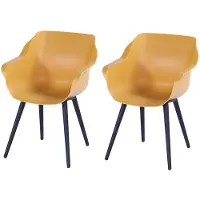 Hartman Sophie Studio dining armstoel Zwart Yellow -