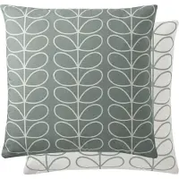 Orla kiely Small Linear Stem Duck Egg sierkussen - grijs - 50x50 cm