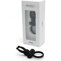 Rimba - Rome - Vibrerende Cockring Met clitoris stimulatie - Zwart