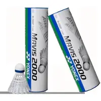Yonex Mavis 2000 wit medium snel - top plastic shuttles - 2 kokers
