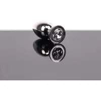 Kiotos - Lichtgewicht Buttplug Metaal Met Wit Kristal - Medium