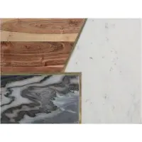 Typhoon Elements serveerplank uit acaciahout; marmer en steen 30x39.5x1cm