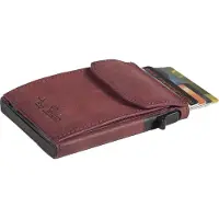 Tony Perotti Furbo RFID Vintage Slim Pasjeshouder met kleingeldvak - bordeaux