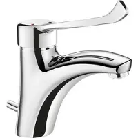Delabie Del wastafelmengkraan opbouw, chroom, voorsprong uitloop 135mm
