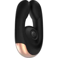 Elegance Dual Motor Clitoral Stimulator - Fancy - Black