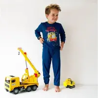 Fun2Wear blauwe vrachtwagen pyjama trucking - maat 86