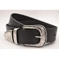 Scotts Bluf Dames - Heren riem van zwart Italiaans echt leder - 4cm brede western riem – maat 85