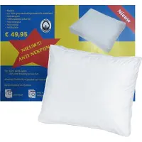 ISleep Hoofdkussen Gele Kruis | Kussen met Boxmodel | 1000 gram Dreampearls | Perfecte Ondersteuning | Scandinavisch Slapen | 50x60x10 cm | Wit