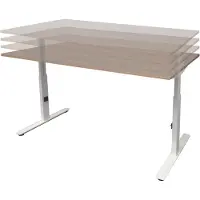 Schaffenburg Verstelbaar Bureau - Linesto 180x90 wit - wit frame
