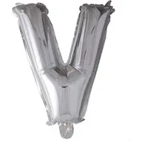 Wefiesta Folieballon Letter 'v' 102 Cm Zilver