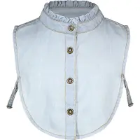 Like Flo - Kraagje - Turtleneck met roezel - lt denim - Maat S2