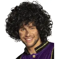 Boland 5x Roetveeg Pieten pruiken de luxe voor volwassenen - Pieten verkleed pruiken - Sinterklaas feestartikelen