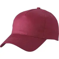 Myrtle beach 10x stuks 5-panel baseball petjes /caps in de kleur bordeaux rood voor volwassenen - Voordelige rode caps